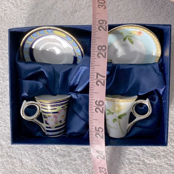 Vintage T. Limoges Casa Elite Miniature Porcelain Teacup & Saucer Sets x2 - Picture 3 of 12
